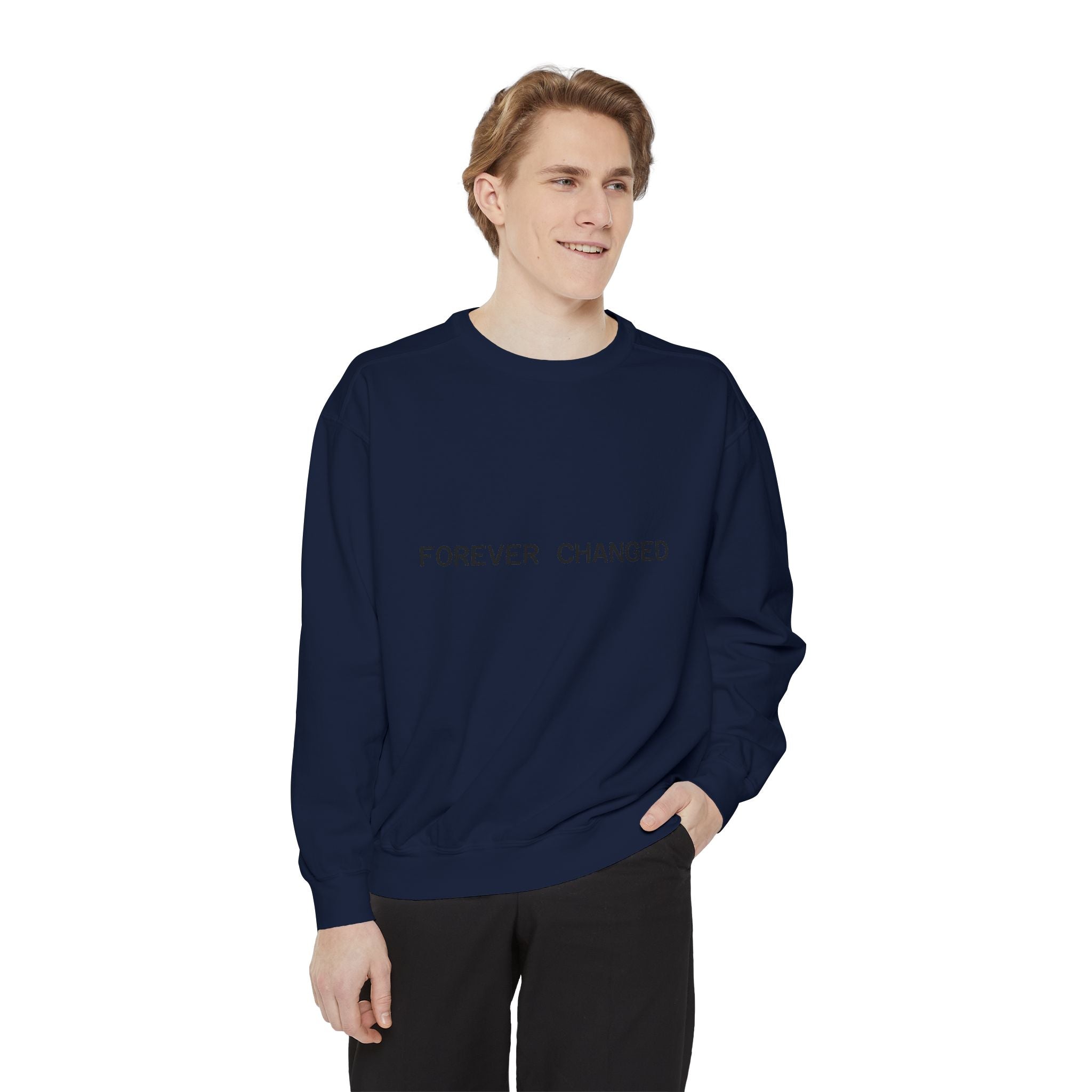 FOREVER CHANGED sweatshirt | minimal text crewneck