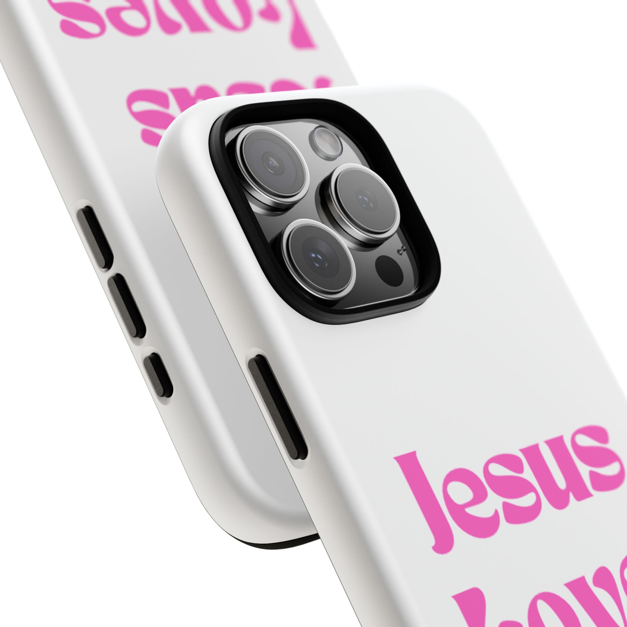 Jesus Loves You Phone Case — Pink Retro Christian Phone Cover