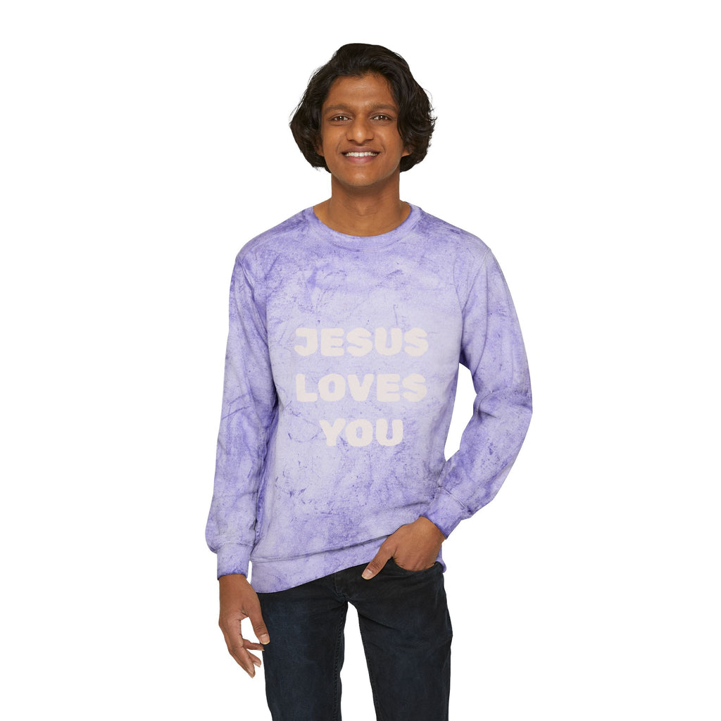 Jesus Loves You Tie-Dye Crewneck Sweatshirt