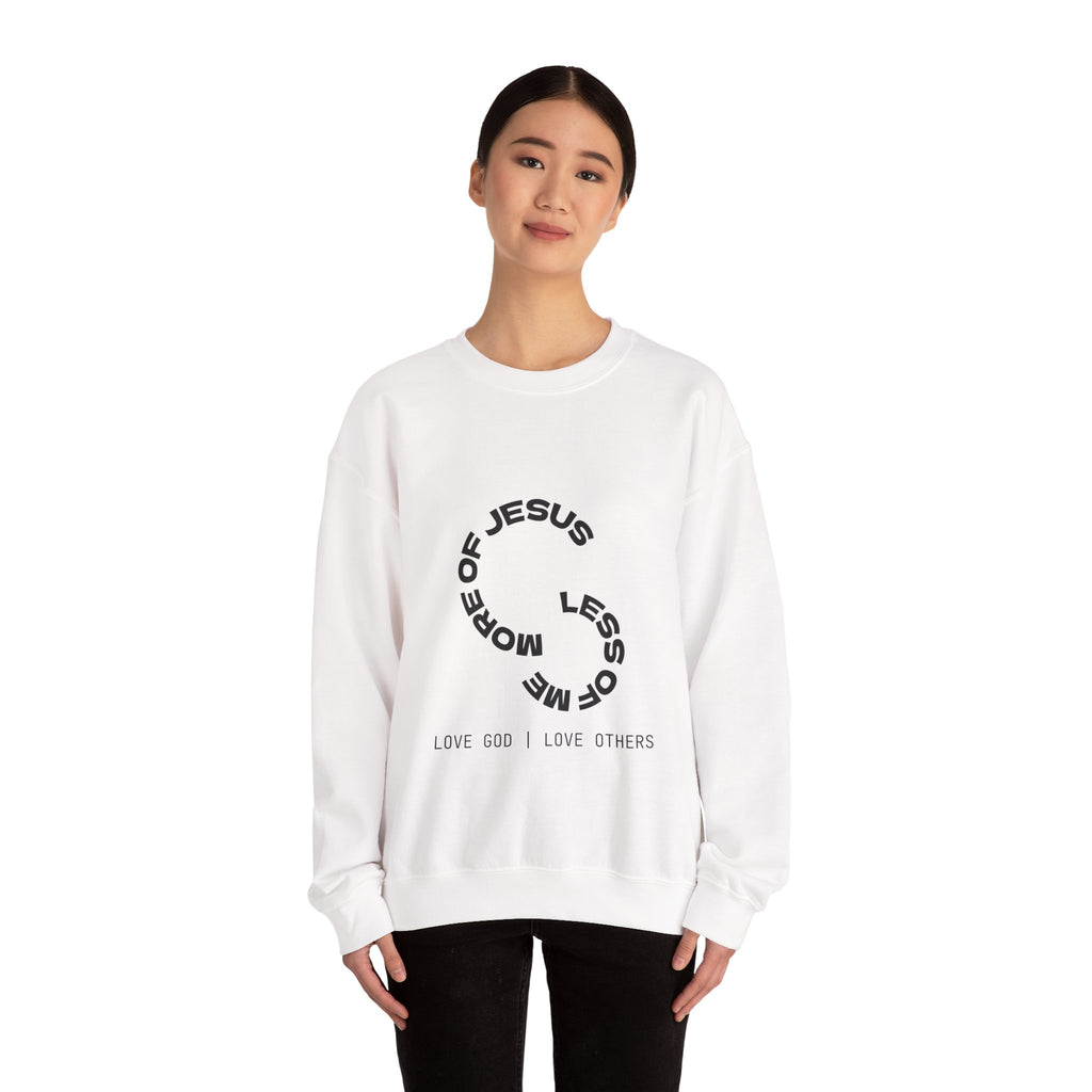 Christian Crewneck Sweatshirt — "Love God | Love Others" Jesus Circle Graphic