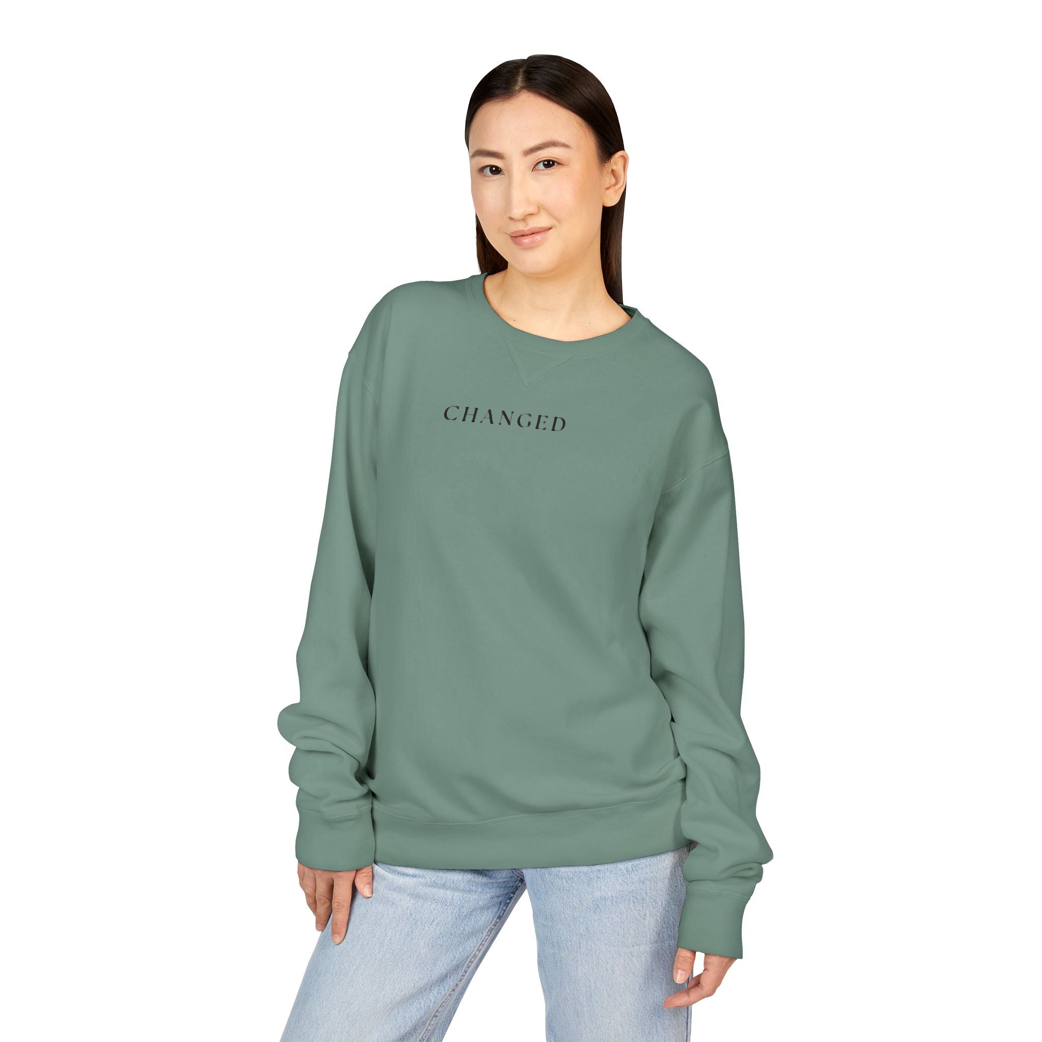 Changed Crewneck Sweatshirt — Minimal Inspirational Pullover