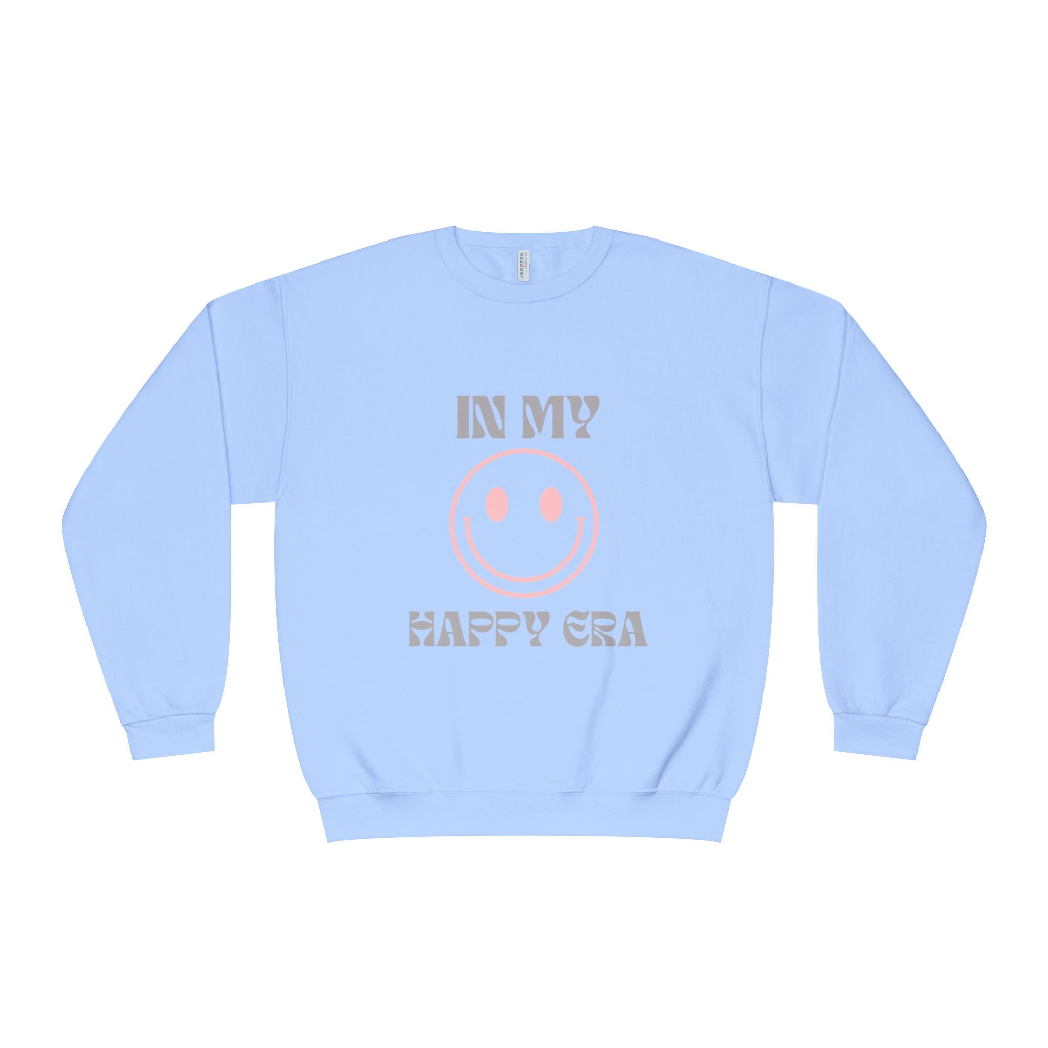 Happy Era Crewneck Sweatshirt — 'In My? Happy Era' Smiley Graphic
