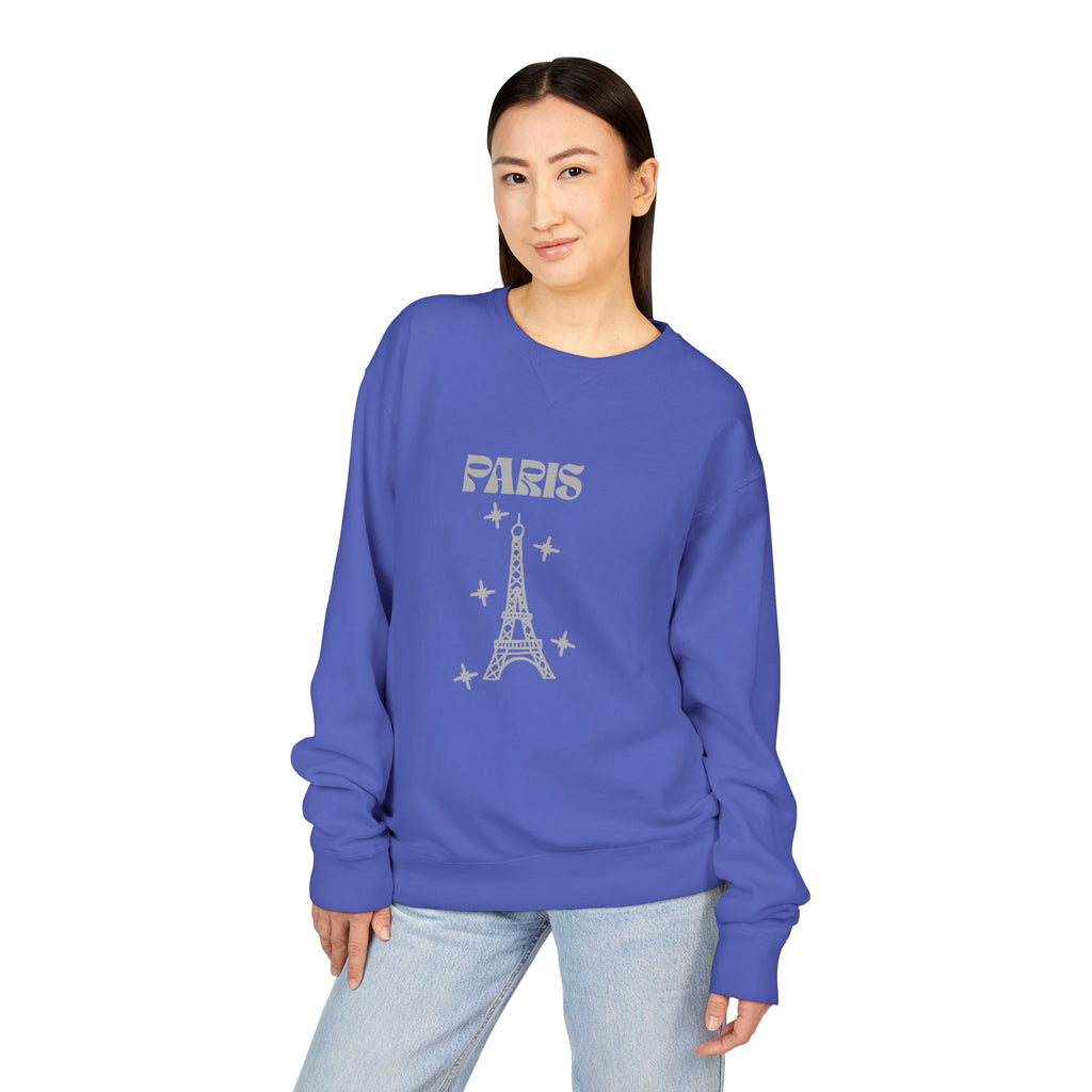 Paris Eiffel Tower Crewneck Sweatshirt — Vintage Minimal Travel Pullover