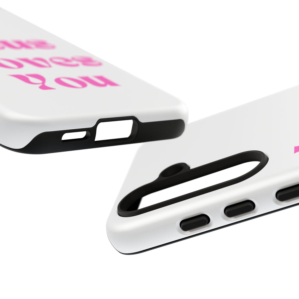 Jesus Loves You Phone Case — Pink Retro Christian Phone Cover