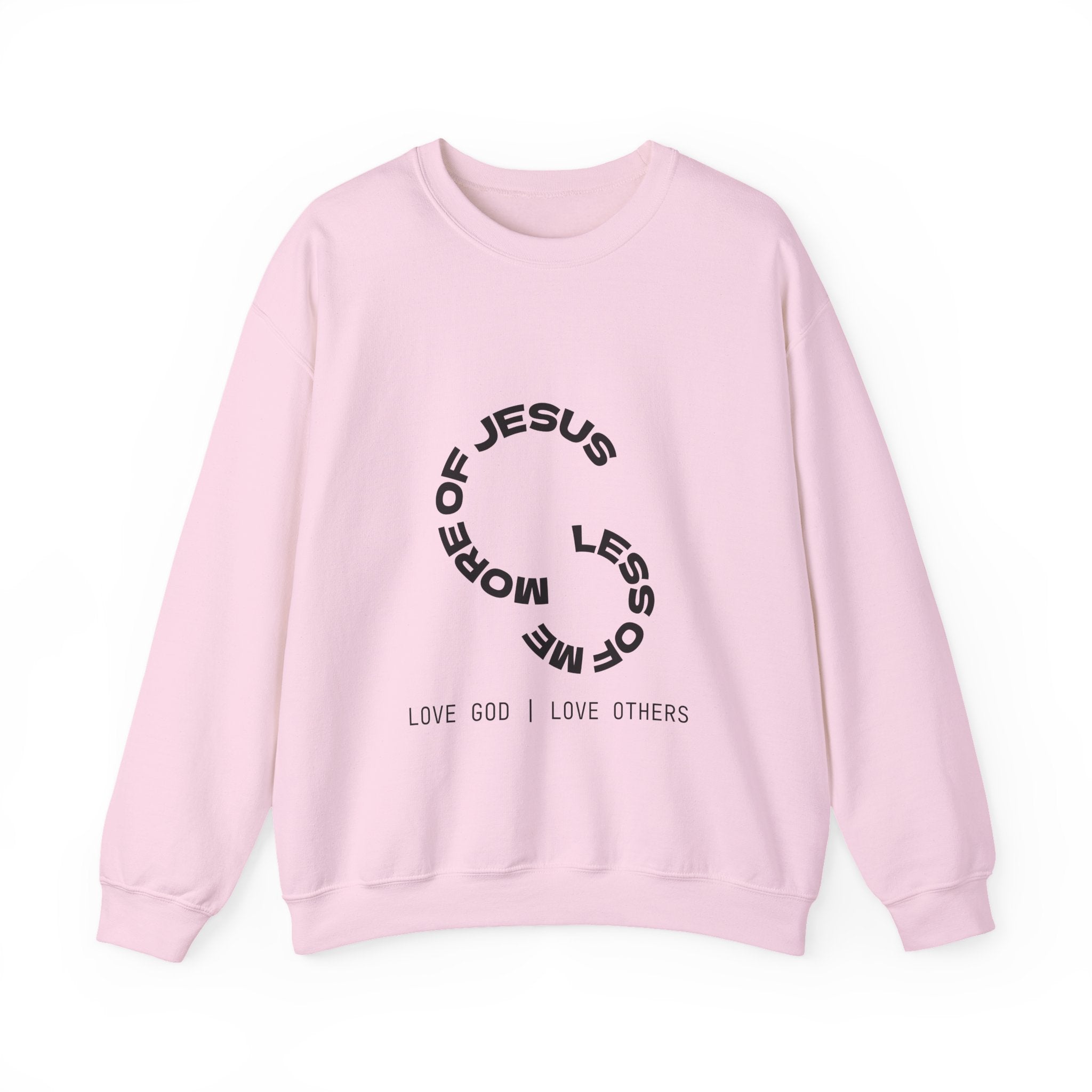 Christian Crewneck Sweatshirt — "Love God | Love Others" Jesus Circle Graphic