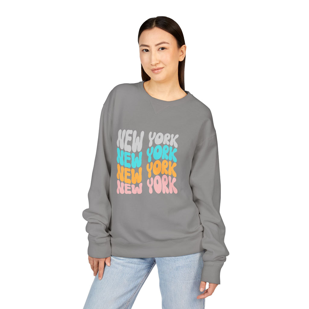 New York Retro Bubble Crewneck Sweatshirt