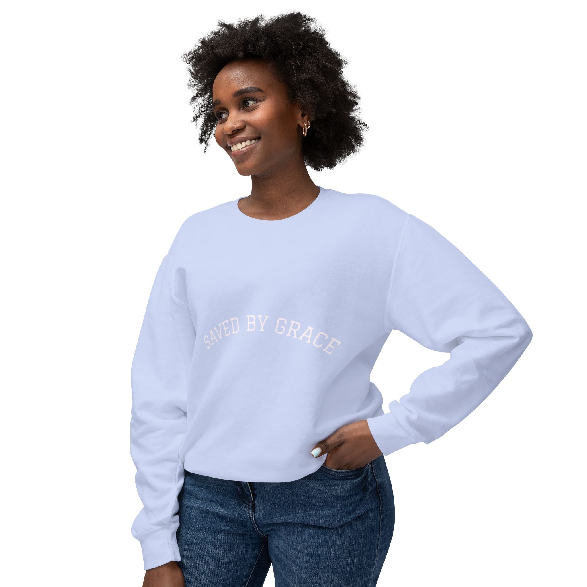 Saved by Grace Sweatshirt Christian Faith Crewneck