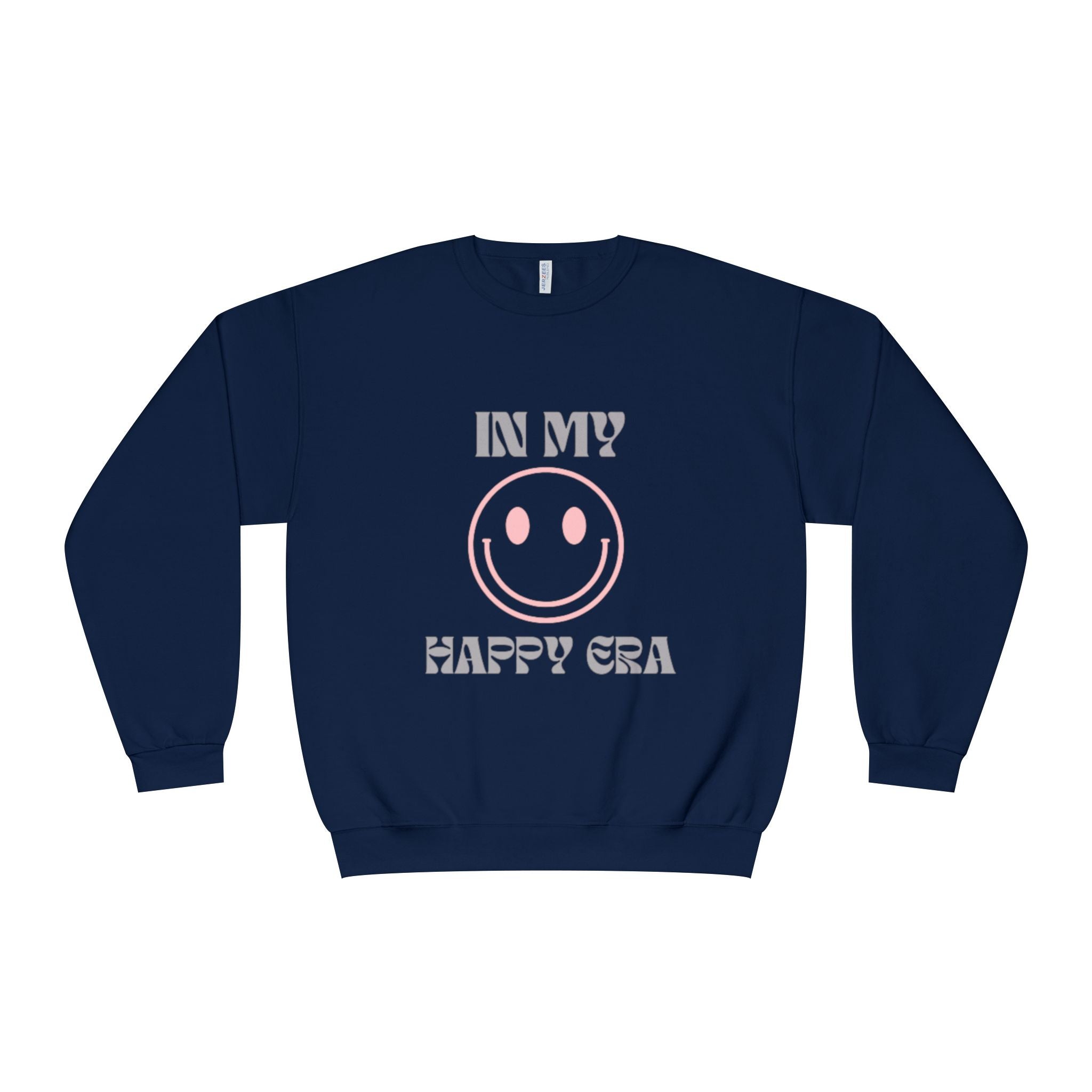 Happy Era Crewneck Sweatshirt — 'In My? Happy Era' Smiley Graphic