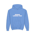 Youth Hoodie — "Jesus Loves You" Christian Faith Pullover