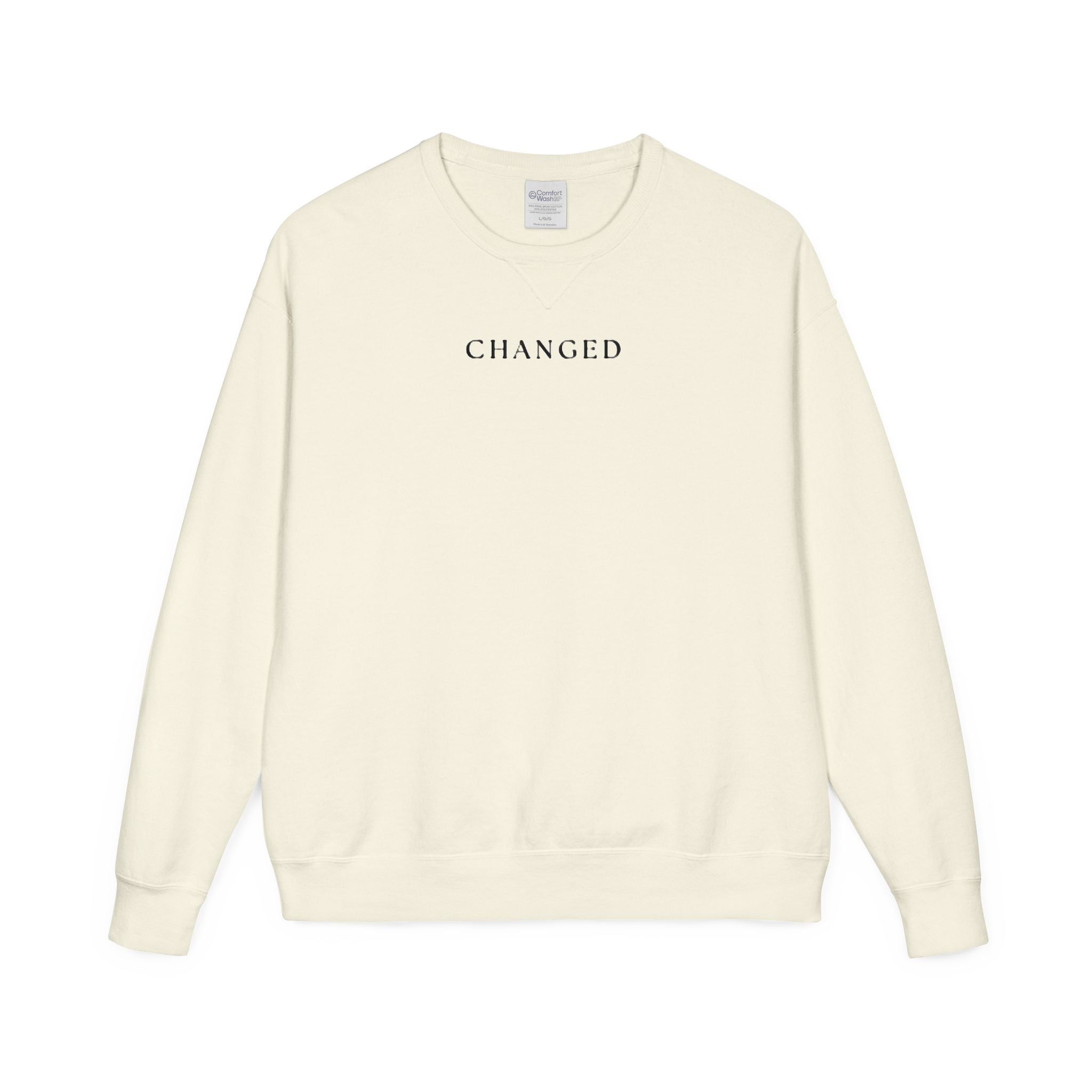 Changed Crewneck Sweatshirt — Minimal Inspirational Pullover