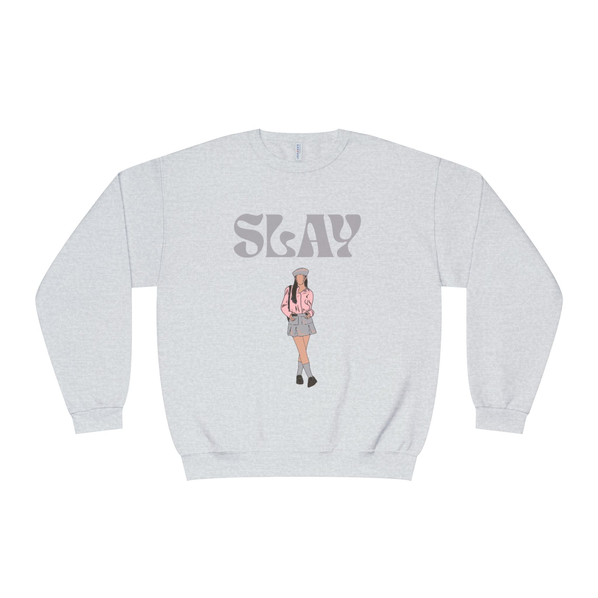 Slay Crewneck Sweatshirt — Vintage Girl Graphic Pullover