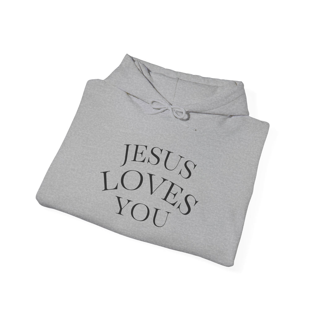 Jesus Loves You Hoodie - Minimal Faith Graphic Pullover