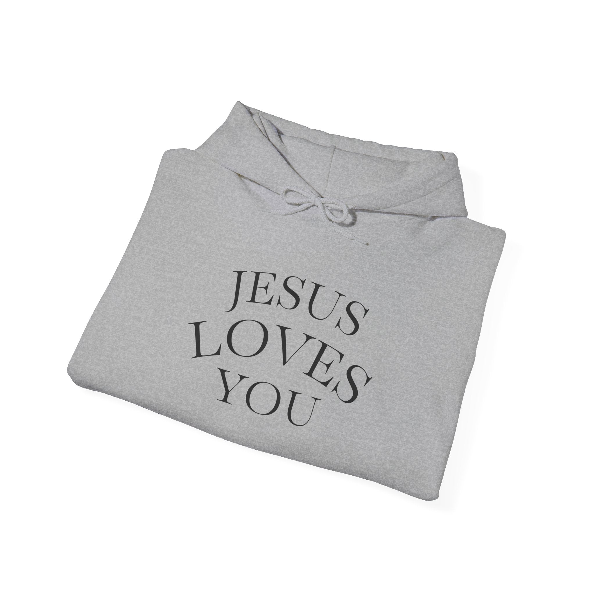 Jesus Loves You Hoodie - Minimal Faith Graphic Pullover