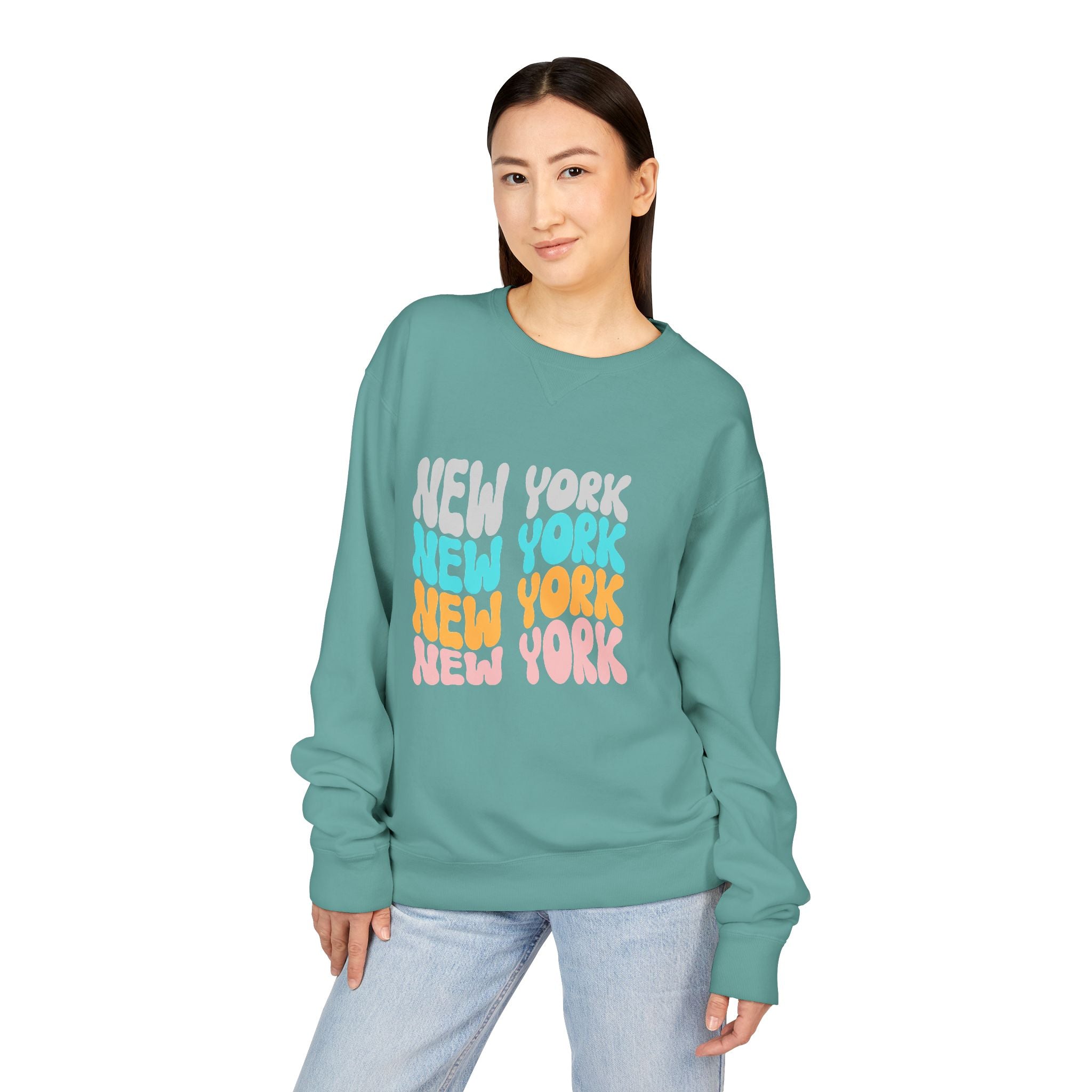 New York Retro Bubble Crewneck Sweatshirt