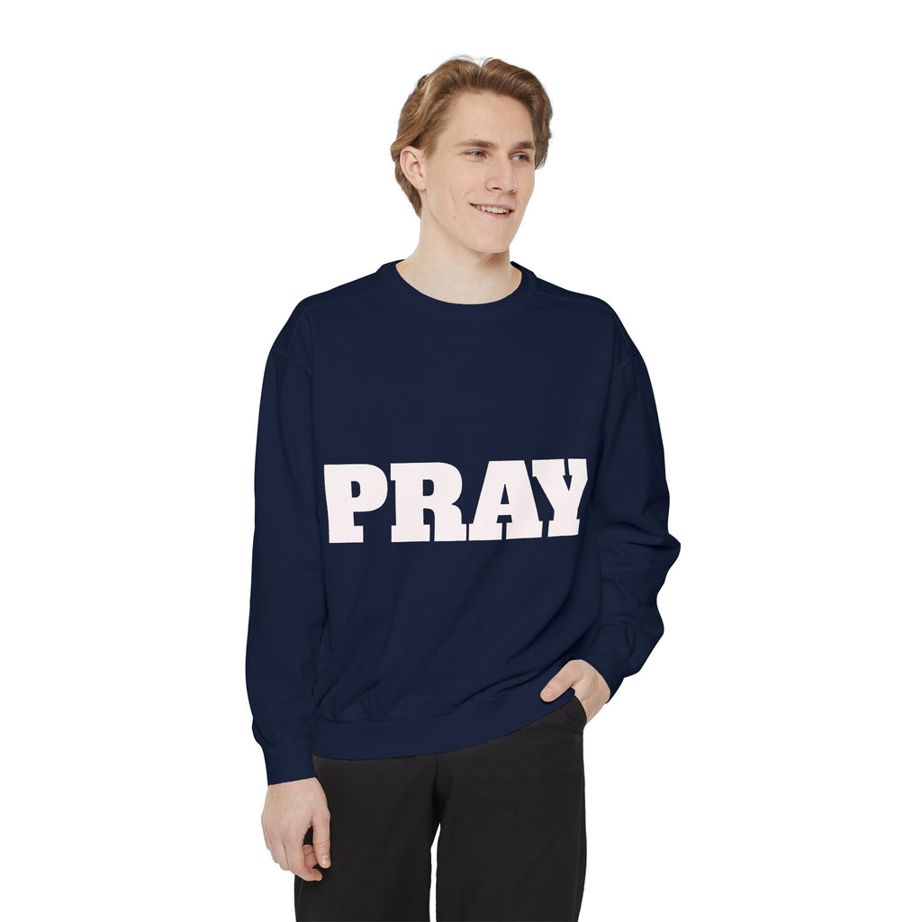 Pray Script Sweatshirt Inspirational Faith Prayer Pullover