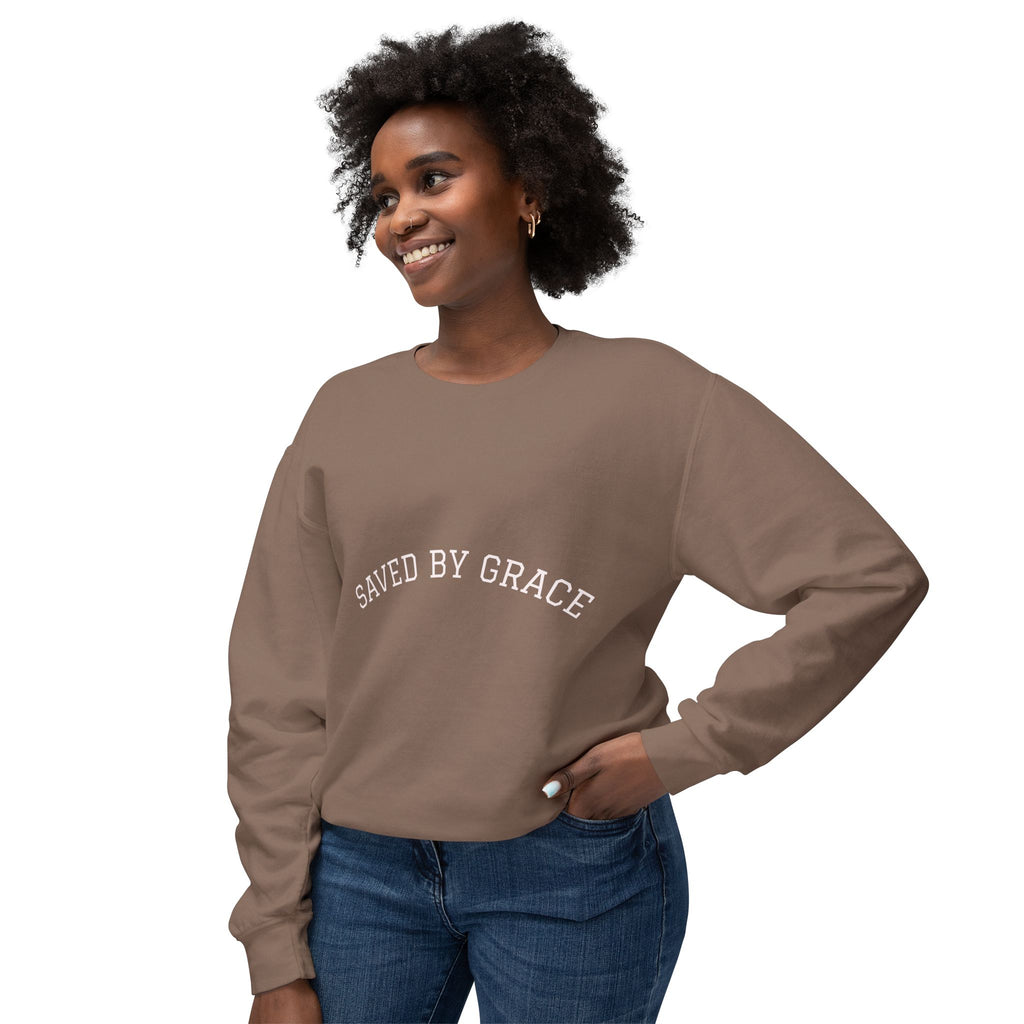 Saved by Grace Sweatshirt Christian Faith Crewneck