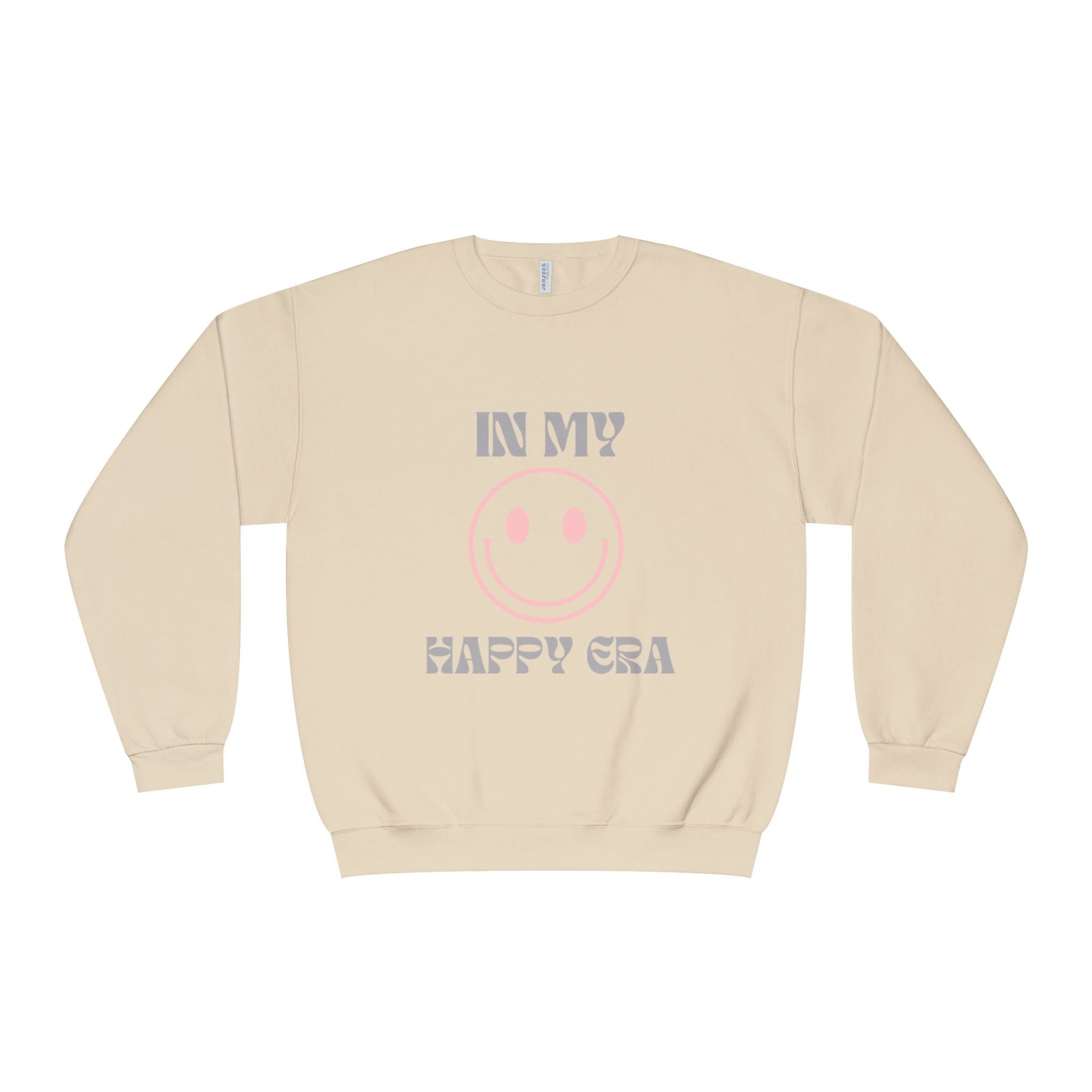 Happy Era Crewneck Sweatshirt — 'In My? Happy Era' Smiley Graphic