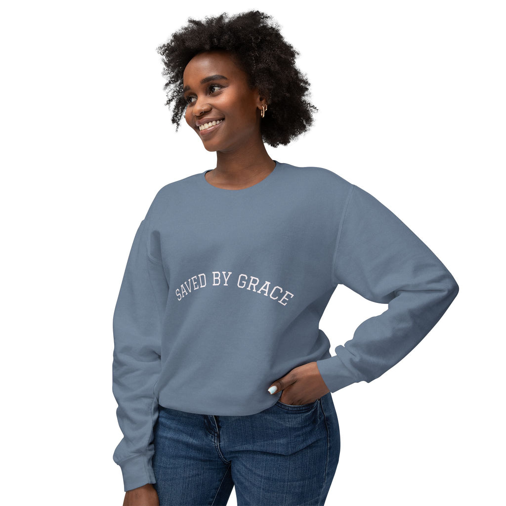 Saved by Grace Sweatshirt Christian Faith Crewneck