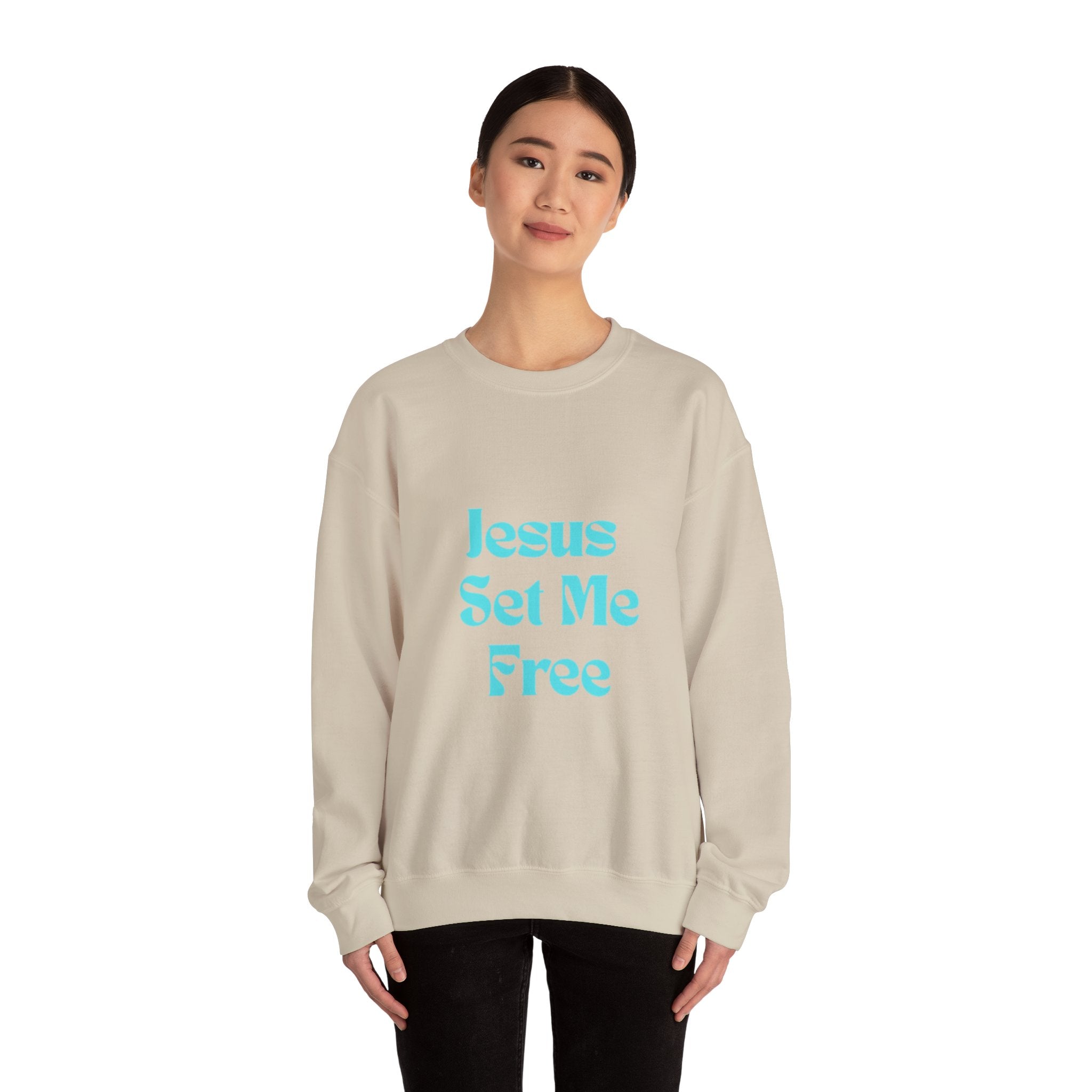 Jesus Set Me Free Sweatshirt - Christian Faith Crewneck