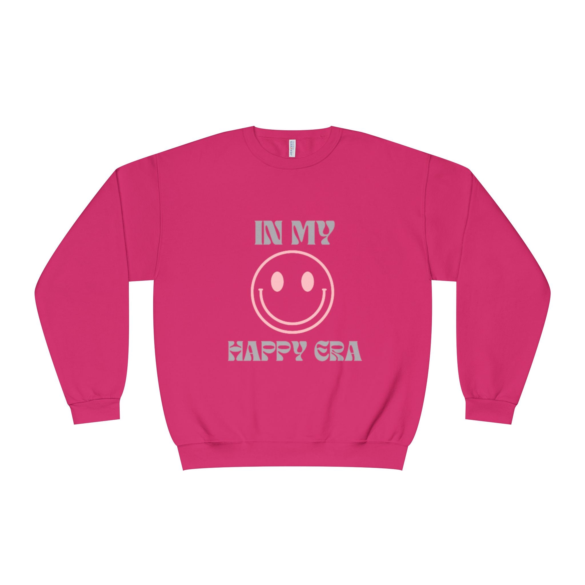 Happy Era Crewneck Sweatshirt — 'In My? Happy Era' Smiley Graphic