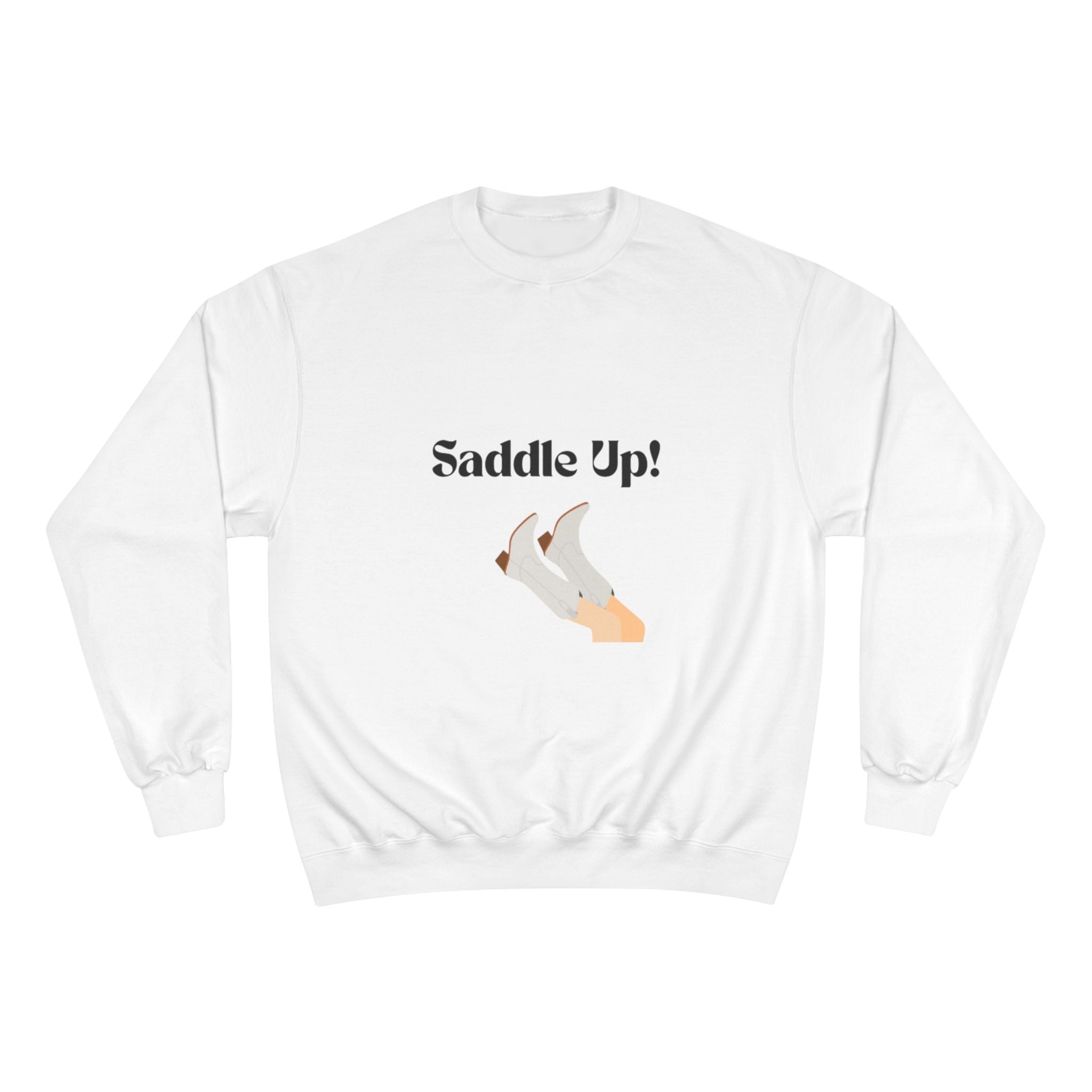 Saddle Up! Champion Sweatshirt — Western Cowboy Graphic Crewneck