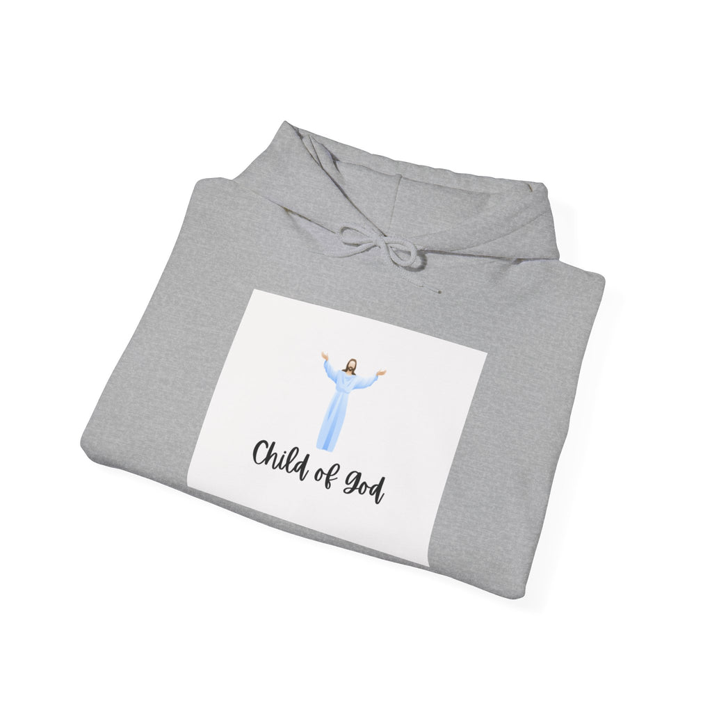 Child of God Hoodie – Christian Faith Sweatshirt with Jesus Illustration