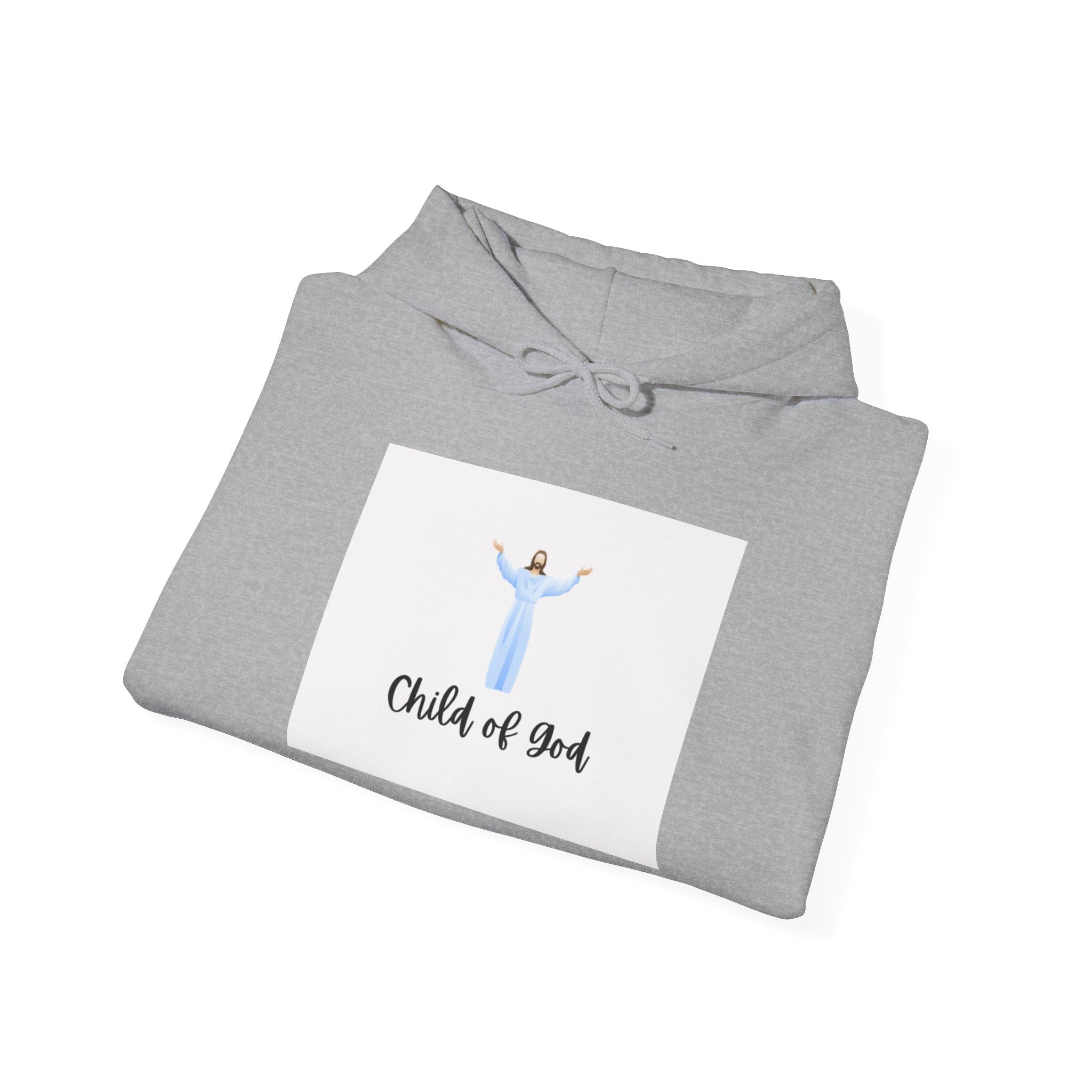 Child of God Hoodie – Christian Faith Sweatshirt with Jesus Illustration