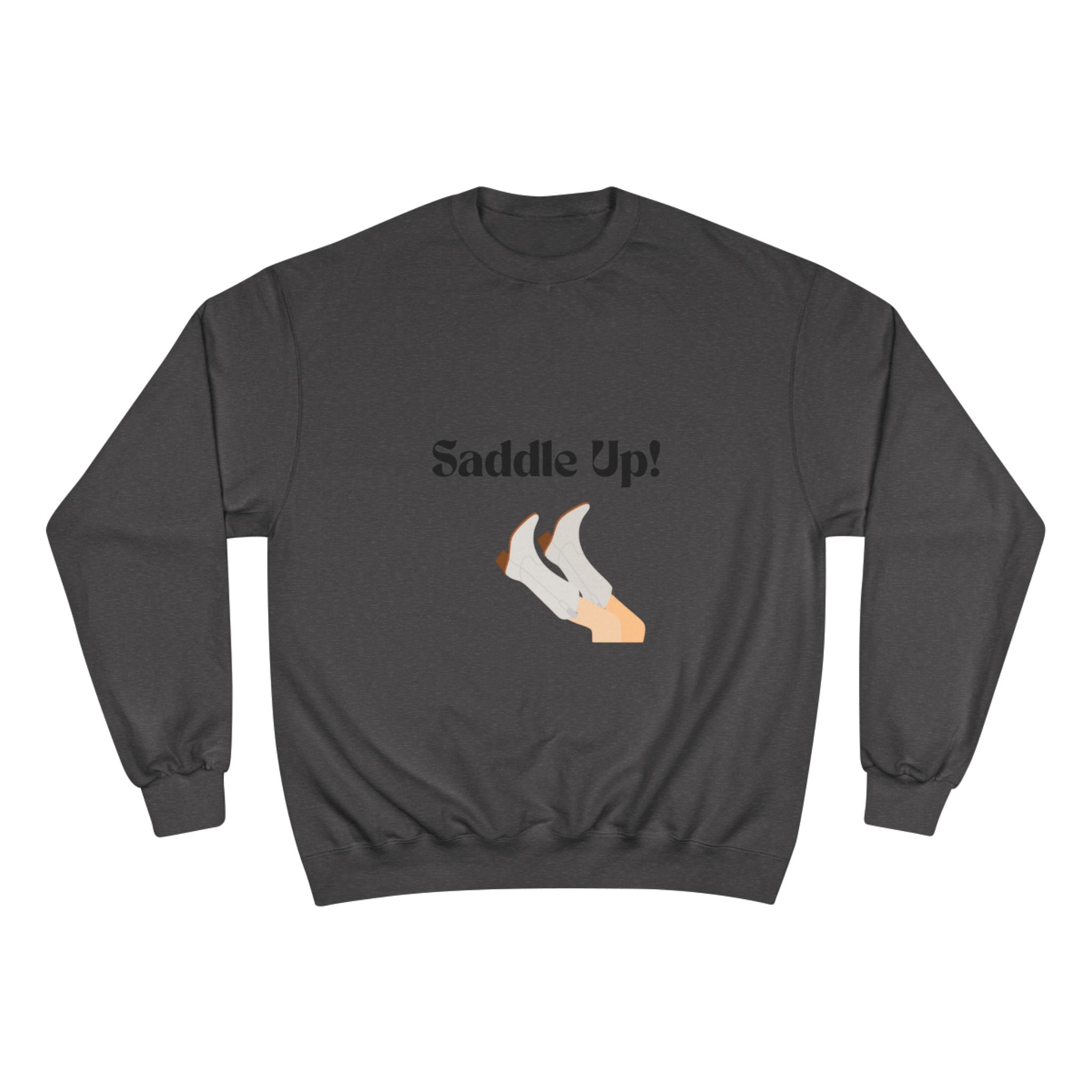 Saddle Up! Champion Sweatshirt — Western Cowboy Graphic Crewneck