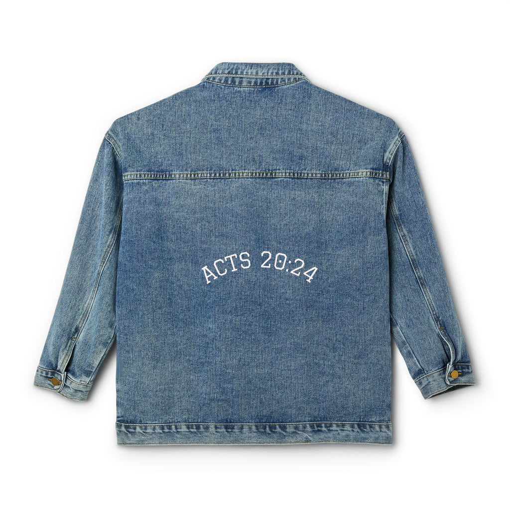 Women's Denim Jacket - 'ACTS 2024' Embroidered Back Trucker Jacket