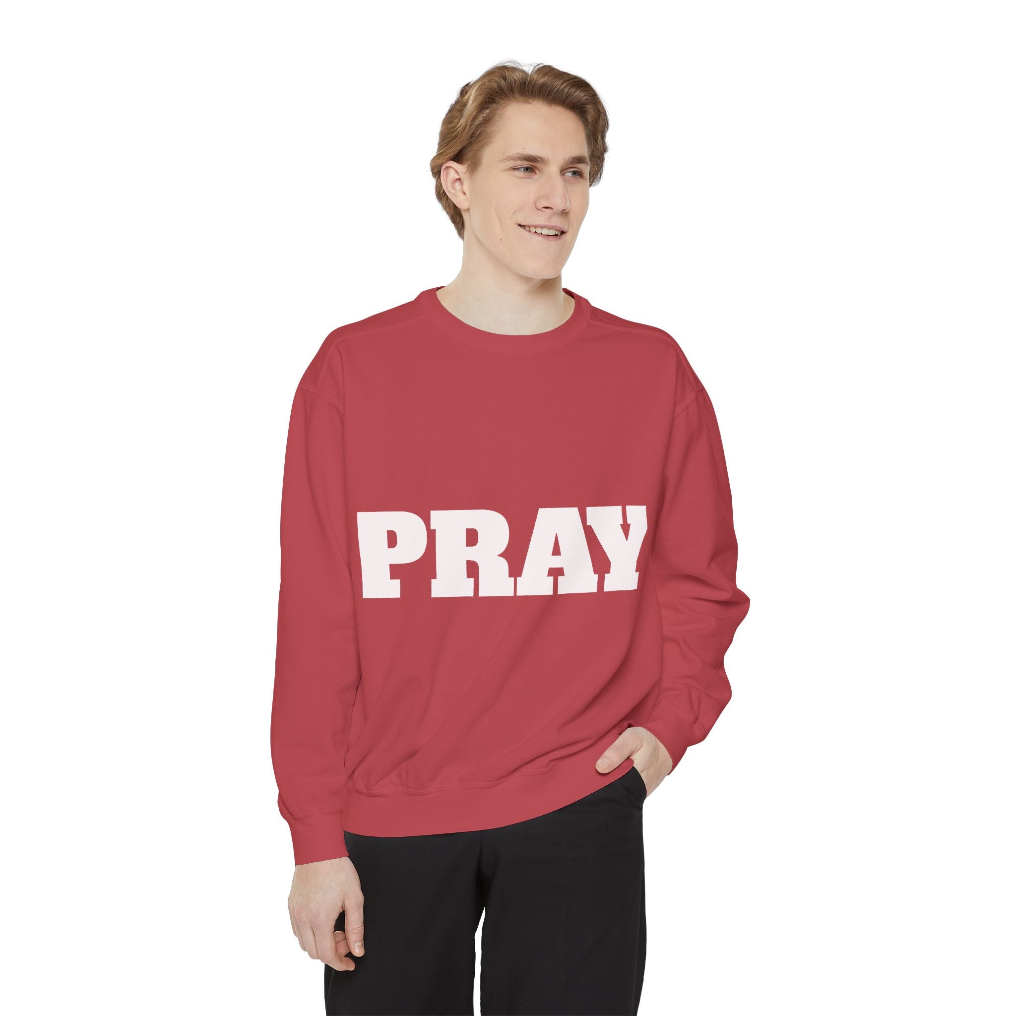 Pray Script Sweatshirt Inspirational Faith Prayer Pullover