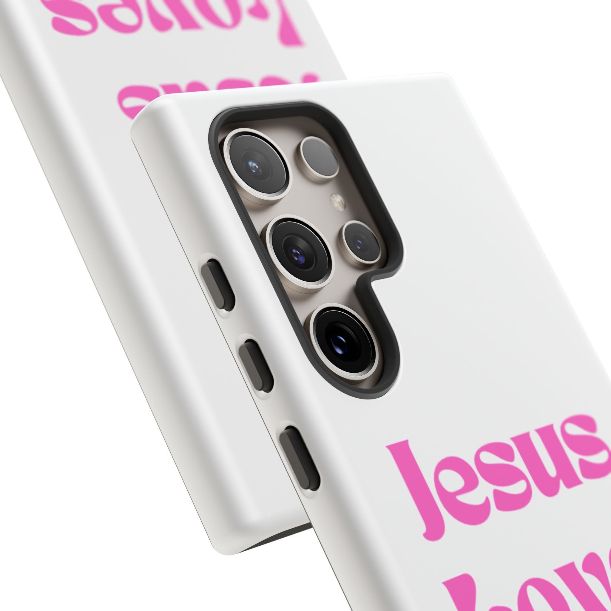 Jesus Loves You Phone Case — Pink Retro Christian Phone Cover