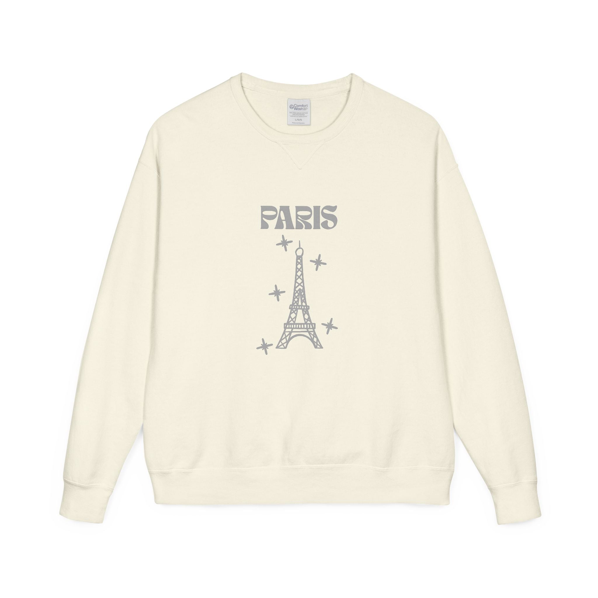 Paris Eiffel Tower Crewneck Sweatshirt — Vintage Minimal Travel Pullover