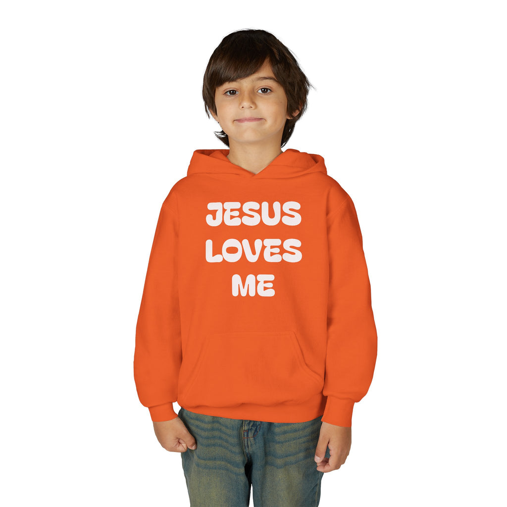Youth Hoodie — 'Jesus Loves Me' Pastel Faith Pullover