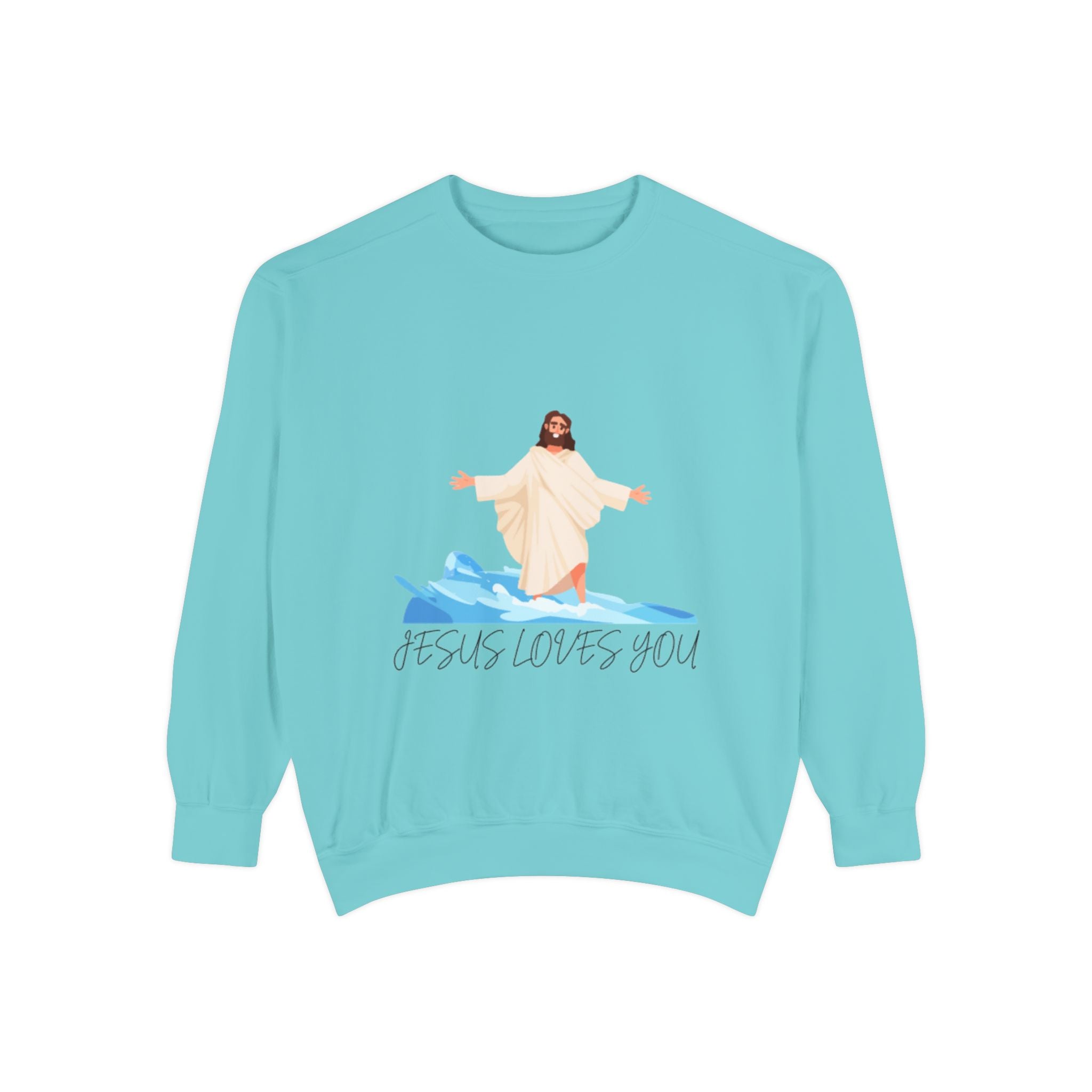 Jesus Loves You Sweatshirt — Christian Faith Graphic Crewneck