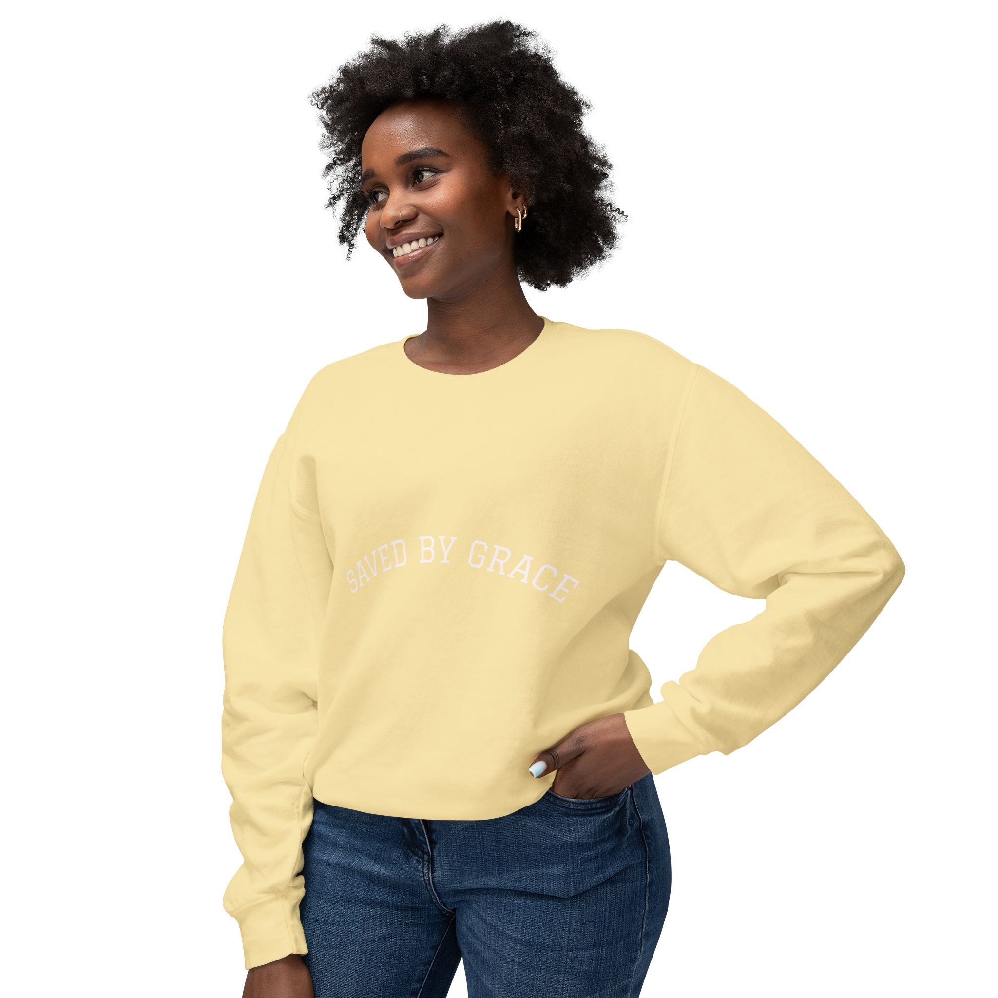 Saved by Grace Sweatshirt Christian Faith Crewneck