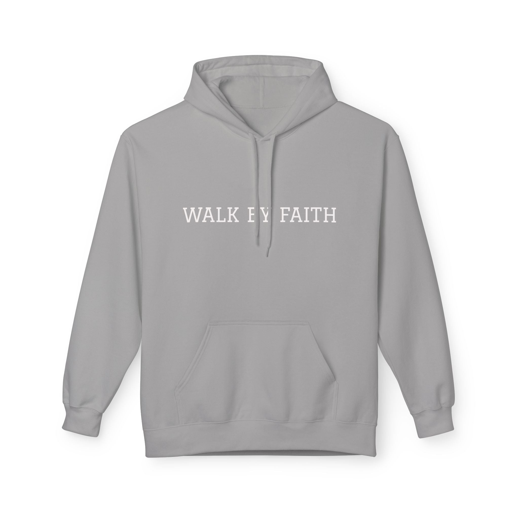 Faith Hoodie - "Walk By Faith" Minimal Christian Pullover