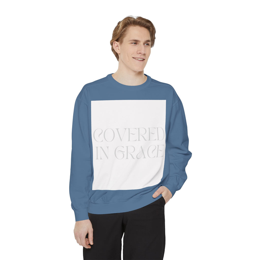 Covered in Grace Sweatshirt — Inspirational Christian Crewneck