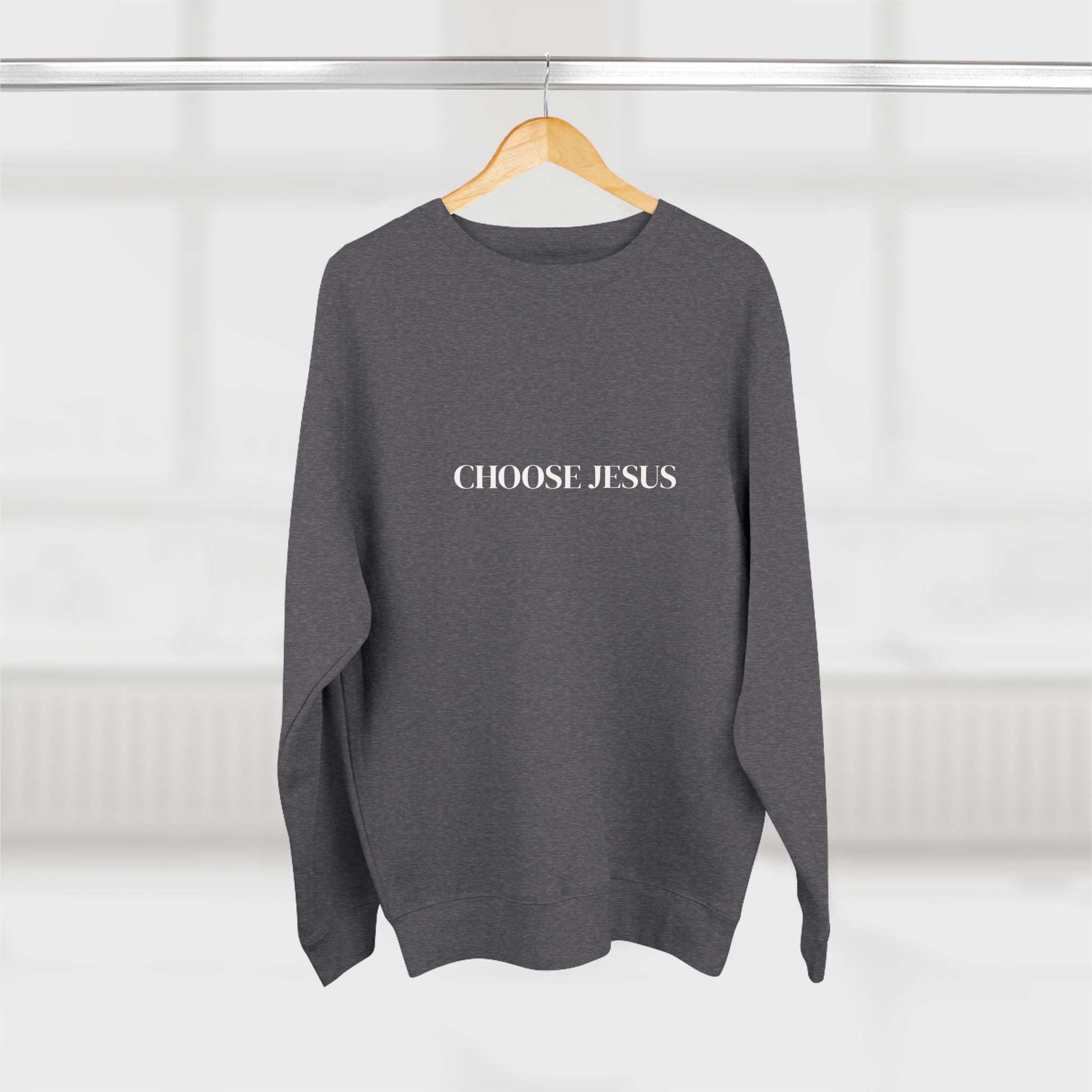 Choose Jesus Sweatshirt  Minimalist Christian Crewneck