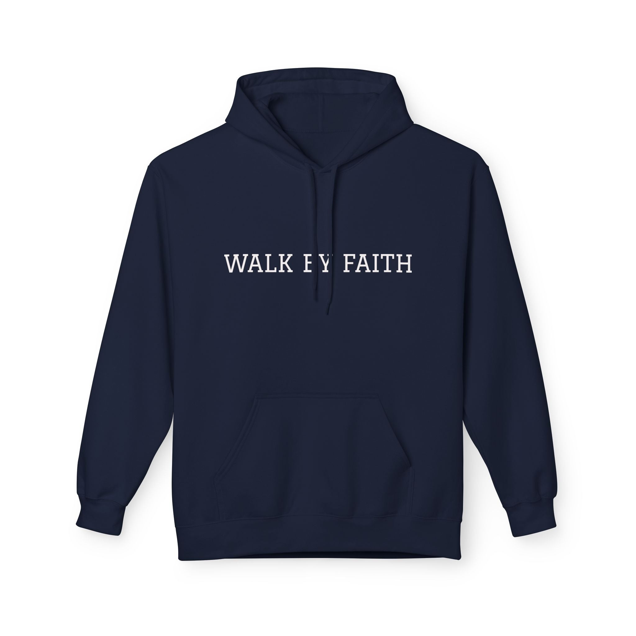 Faith Hoodie - "Walk By Faith" Minimal Christian Pullover