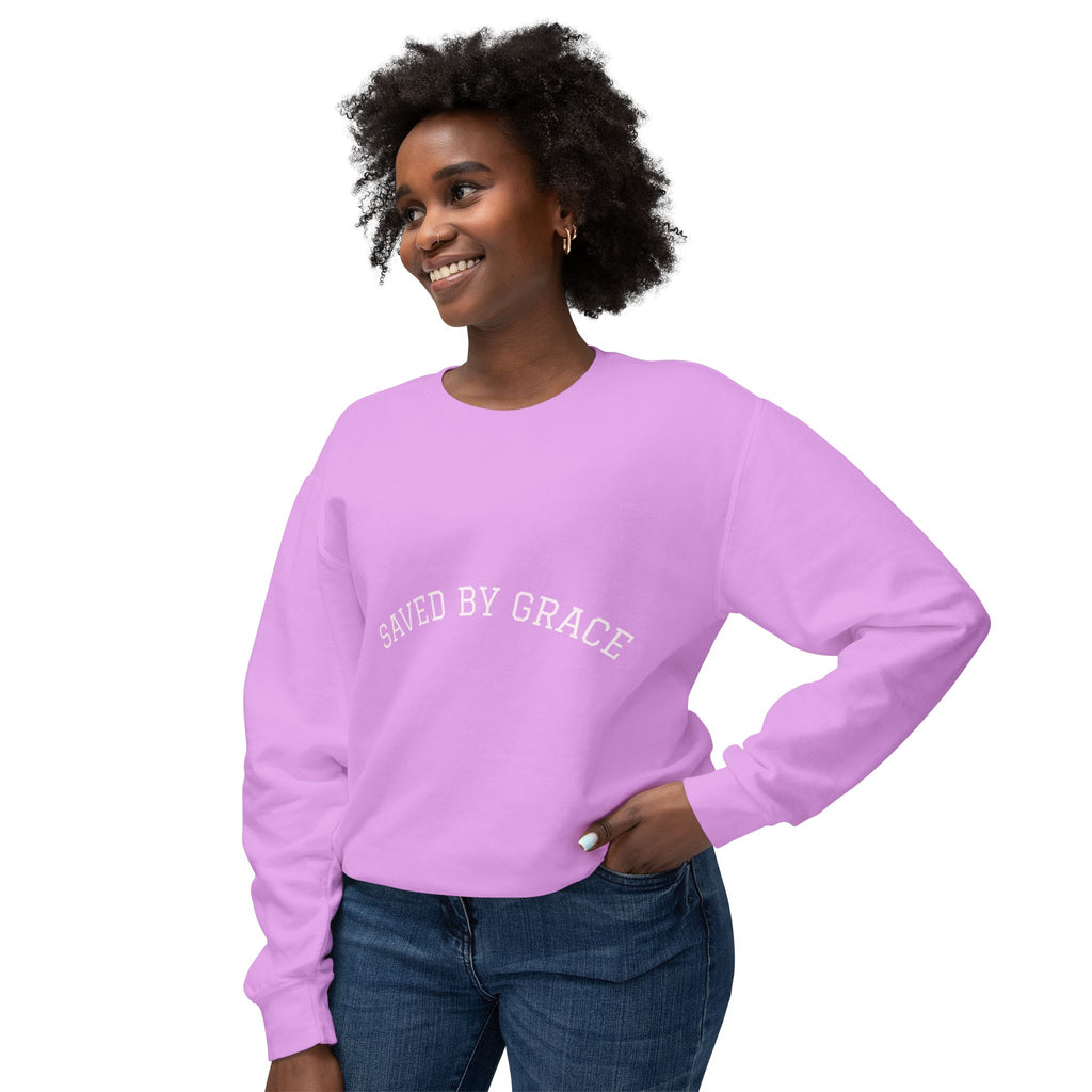 Saved by Grace Sweatshirt Christian Faith Crewneck