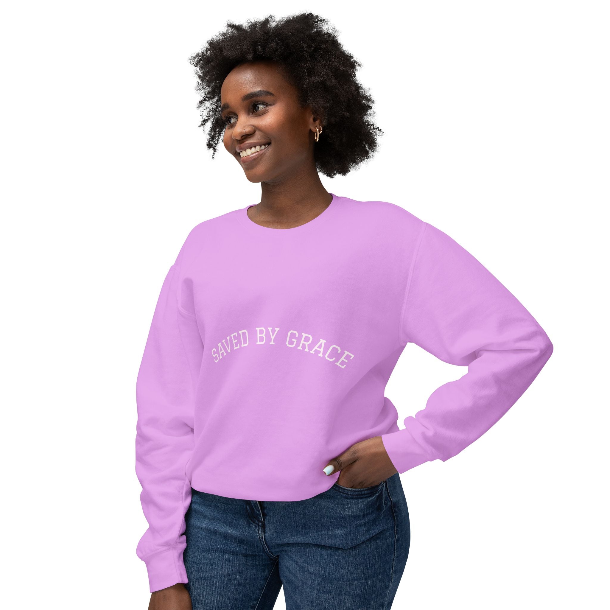 Saved by Grace Sweatshirt Christian Faith Crewneck