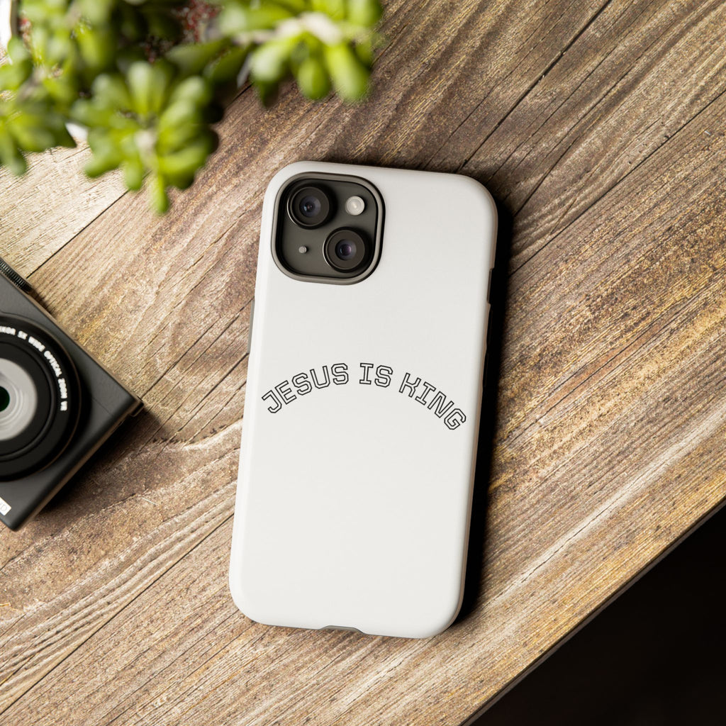 Phone Case — "Jesus Is King" Minimal Religious Protective Cover