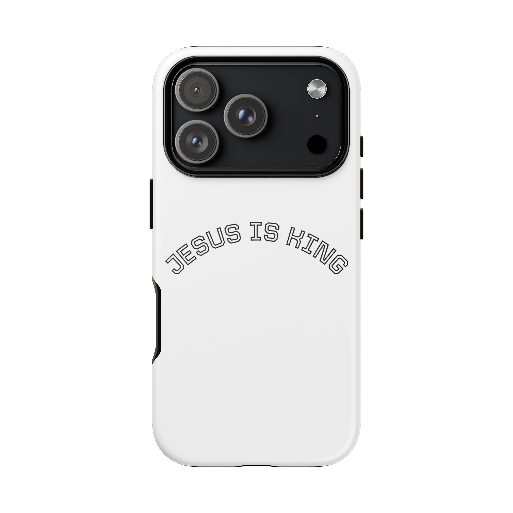 Phone Case — "Jesus Is King" Minimal Religious Protective Cover