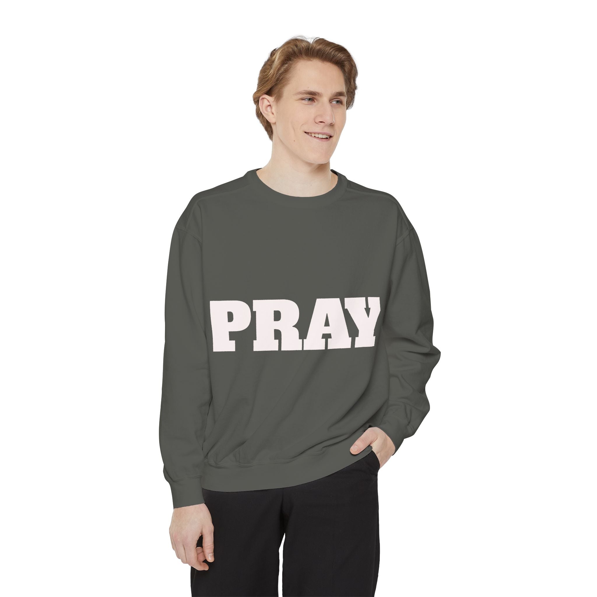 Pray Script Sweatshirt Inspirational Faith Prayer Pullover