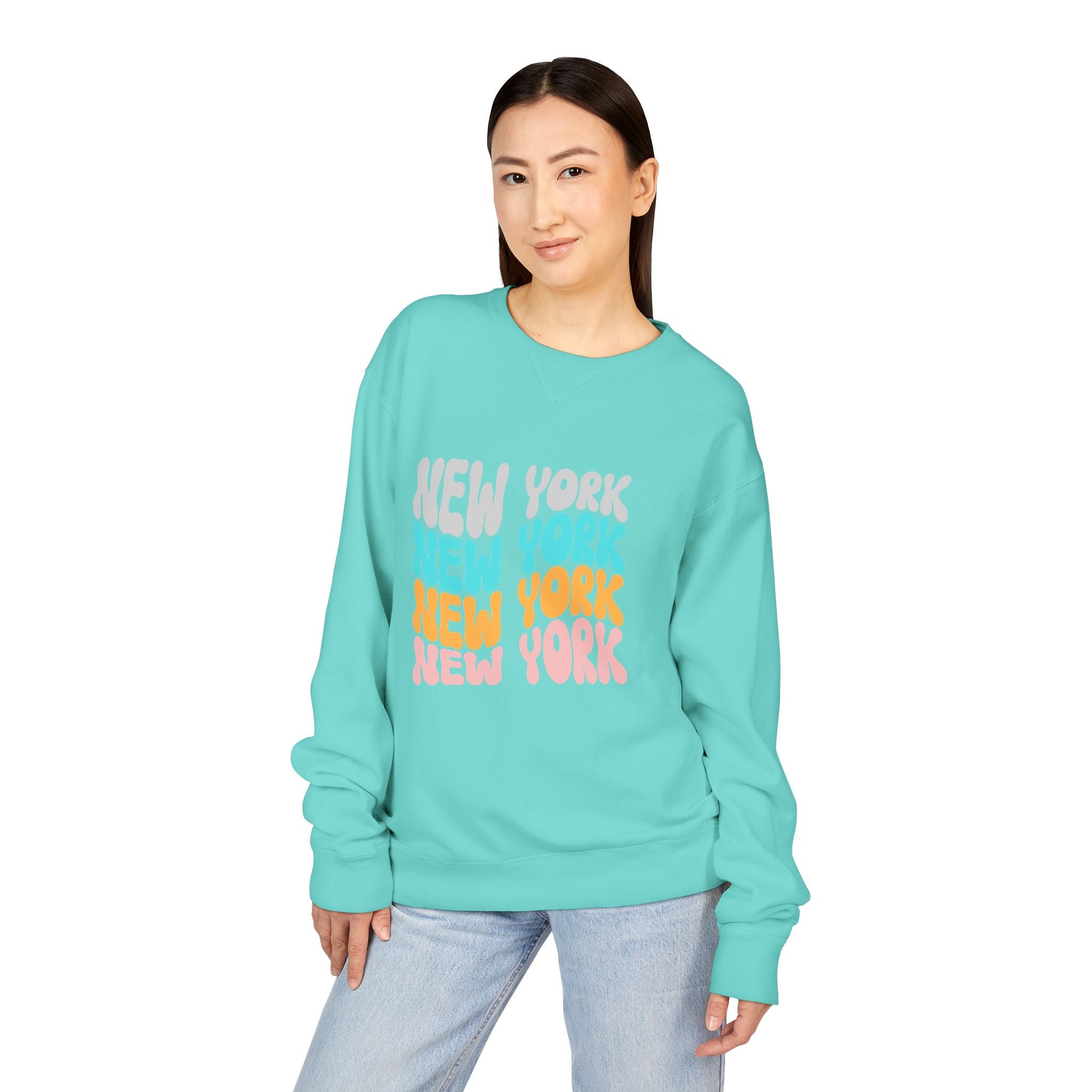 New York Retro Bubble Crewneck Sweatshirt