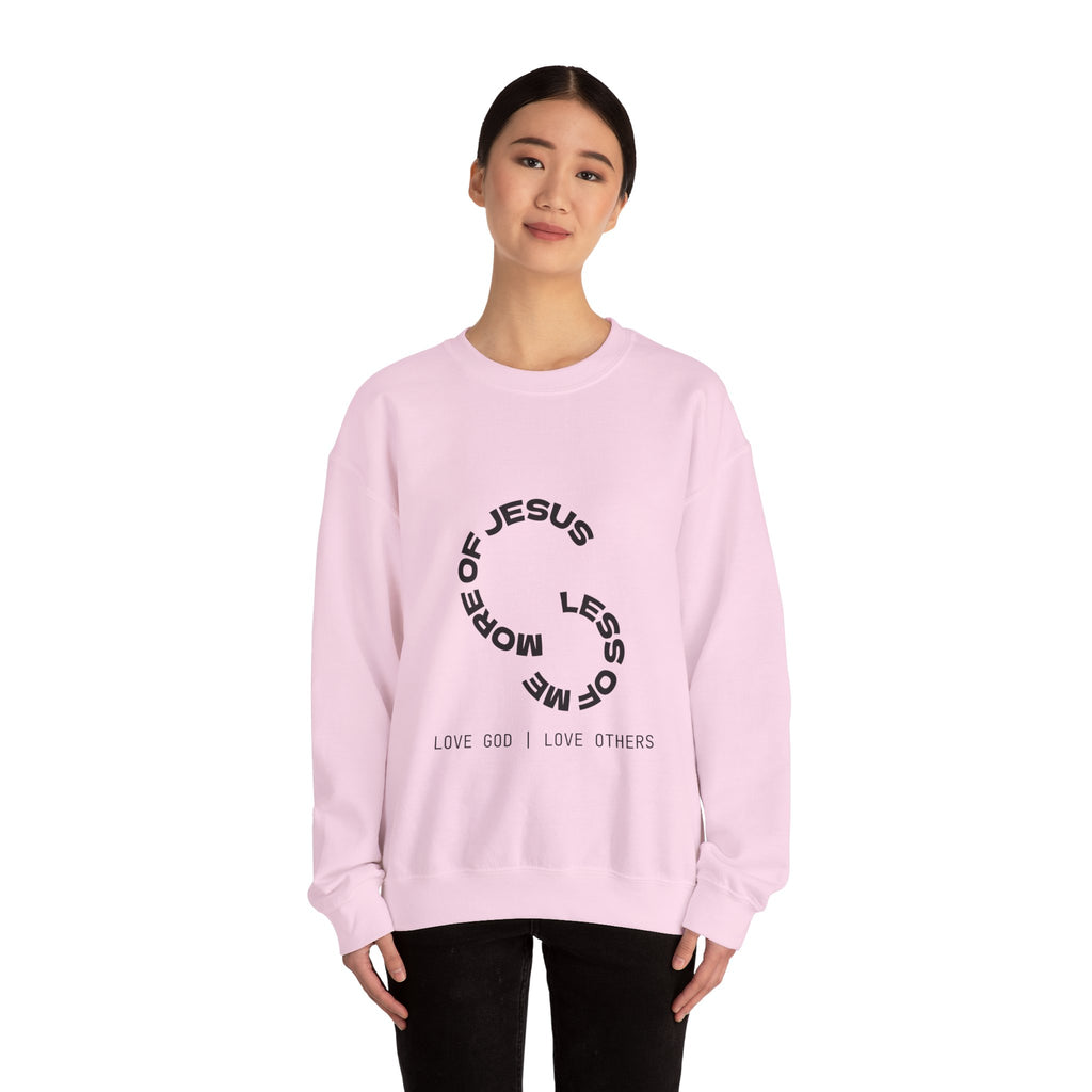 Christian Crewneck Sweatshirt — "Love God | Love Others" Jesus Circle Graphic