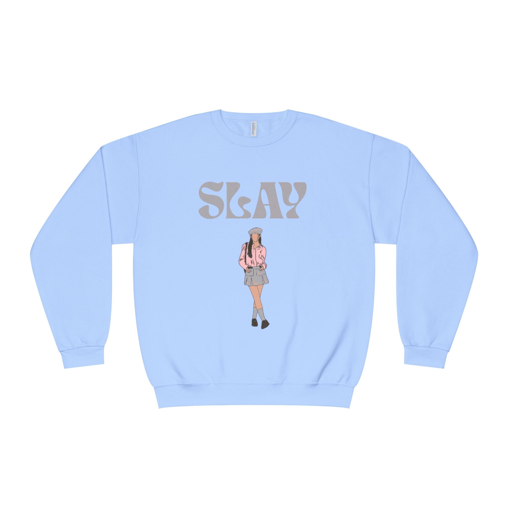 Slay Crewneck Sweatshirt — Vintage Girl Graphic Pullover