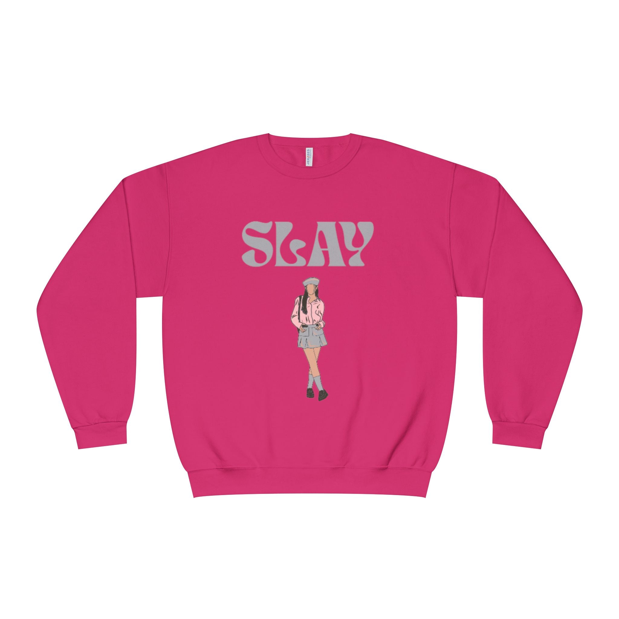 Slay Crewneck Sweatshirt — Vintage Girl Graphic Pullover