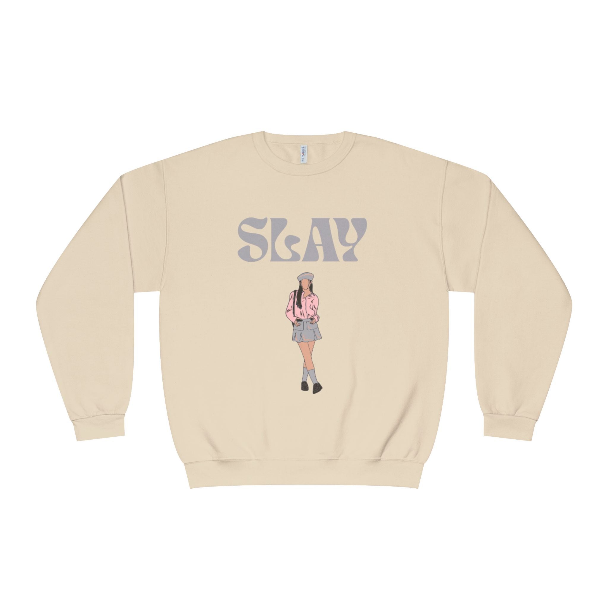 Slay Crewneck Sweatshirt — Vintage Girl Graphic Pullover