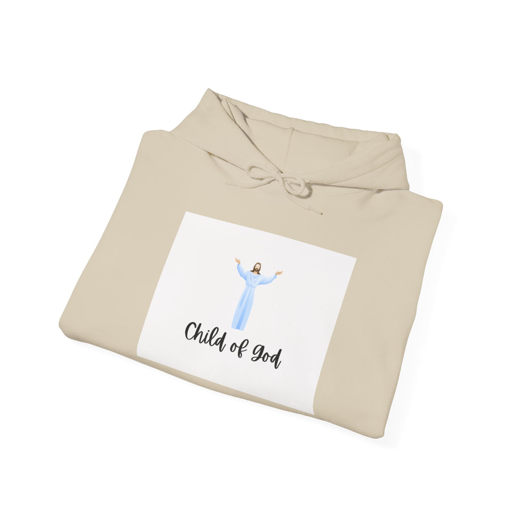Child of God Hoodie – Christian Faith Sweatshirt with Jesus Illustration